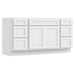 66" Modern Freestanding Oak Bathroom Vanity Base Only – Shaker Style Storage Cabinet with 6 Drawers & 2 Doors VA40153-36-153 - HomeBeyond