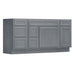 66" Modern Freestanding Oak Bathroom Vanity Base Only – Shaker Style Storage Cabinet with 6 Drawers & 2 Doors VA40153-362L-151 - HomeBeyond
