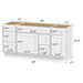 66" Modern Freestanding Oak Bathroom Vanity Base Only – Shaker Style Storage Cabinet with 6 Drawers & 2 Doors VA40153-362R-151 - HomeBeyond