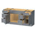 66" Modern Freestanding Oak Bathroom Vanity Base Only – Shaker Style Storage Cabinet with 6 Drawers & 2 Doors VA40153-362R-151 - HomeBeyond
