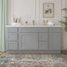 66" Oak Bathroom Vanity Cabinet without Top - 6 Drawers & 2 Doors - HomeBeyond