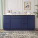 66" Oak Bathroom Vanity Cabinet without Top - 6 Drawers & 2 Doors - HomeBeyond