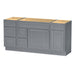66" Oak Bathroom Vanity Cabinet without Top - 6 Drawers & 2 Doors - HomeBeyond