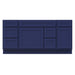 66" Oak Bathroom Vanity Cabinet without Top - 6 Drawers & 2 Doors - HomeBeyond