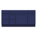 66" Oak Bathroom Vanity Cabinet without Top - 6 Drawers & 2 Doors - HomeBeyond