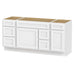 66" Oak Bathroom Vanity Cabinet without Top - 6 Drawers & 2 Doors - HomeBeyond