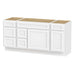 66" Oak Bathroom Vanity Cabinet without Top - 6 Drawers & 2 Doors - HomeBeyond