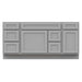 66" Oak Bathroom Vanity Cabinet without Top - 6 Drawers & 2 Doors - HomeBeyond