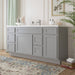 66" Oak Bathroom Vanity Cabinet without Top - 6 Drawers & 2 Doors - HomeBeyond