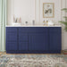66" Oak Bathroom Vanity Cabinet without Top - 6 Drawers & 2 Doors - HomeBeyond