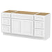 66" Oak Bathroom Vanity Cabinet without Top - 6 Drawers & 2 Doors - HomeBeyond
