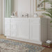 66" Oak Bathroom Vanity Cabinet without Top - 6 Drawers & 2 Doors - HomeBeyond