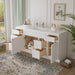 66" Oak Bathroom Vanity Cabinet without Top - 6 Drawers & 2 Doors - HomeBeyond