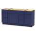 66" Oak Bathroom Vanity Cabinet without Top - 6 Drawers & 2 Doors - HomeBeyond