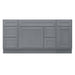 66" Oak Bathroom Vanity Cabinet without Top - 6 Drawers & 2 Doors - HomeBeyond