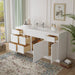 66" Oak Bathroom Vanity Cabinet without Top - 6 Drawers & 2 Doors - HomeBeyond