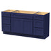 66" Oak Bathroom Vanity Cabinet without Top - 6 Drawers & 2 Doors - HomeBeyond