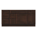 66" Oak Bathroom Vanity Cabinet without Top - 6 Drawers & 2 Doors - HomeBeyond