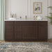 66" Oak Bathroom Vanity Cabinet without Top - 6 Drawers & 2 Doors - HomeBeyond