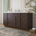 66" Oak Bathroom Vanity Cabinet without Top - 6 Drawers & 2 Doors - HomeBeyond