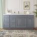 66" Oak Bathroom Vanity Cabinet without Top - 6 Drawers & 2 Doors - HomeBeyond