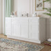 66" Oak Bathroom Vanity Cabinet without Top - 6 Drawers & 2 Doors - HomeBeyond