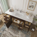 66" Oak Bathroom Vanity Cabinet without Top - 6 Drawers & 2 Doors - HomeBeyond