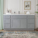 66" Oak Bathroom Vanity Cabinet without Top - 6 Drawers & 2 Doors - HomeBeyond
