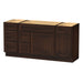 66" Oak Bathroom Vanity Cabinet without Top - 6 Drawers & 2 Doors - HomeBeyond
