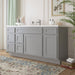 66" Oak Bathroom Vanity Cabinet without Top - 6 Drawers & 2 Doors - HomeBeyond