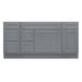 66" Oak Bathroom Vanity Cabinet without Top - 6 Drawers & 2 Doors - HomeBeyond