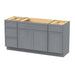66" Plywood Bathroom Vanity Cabinet without Top - 4 Drawers & 3 Doors - HomeBeyond