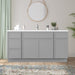 66" Plywood Bathroom Vanity Cabinet without Top - 4 Drawers & 3 Doors - HomeBeyond
