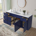 66" Plywood Bathroom Vanity Cabinet without Top - 6 Drawers & 2 Doors - HomeBeyond