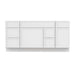 66" Plywood Bathroom Vanity Cabinet without Top - 6 Drawers & 2 Doors - HomeBeyond