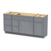 66" Plywood Bathroom Vanity Cabinet without Top - 6 Drawers & 2 Doors - HomeBeyond
