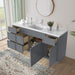 66" Plywood Bathroom Vanity Cabinet without Top - 6 Drawers & 2 Doors - HomeBeyond