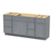 66" Plywood Bathroom Vanity Cabinet without Top - 6 Drawers & 2 Doors - HomeBeyond