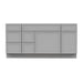 66" Plywood Bathroom Vanity Cabinet without Top - 6 Drawers & 2 Doors - HomeBeyond