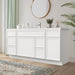 66" Plywood Bathroom Vanity Cabinet without Top - 6 Drawers & 2 Doors - HomeBeyond