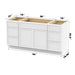 66" Plywood Bathroom Vanity Cabinet without Top - 6 Drawers & 2 Doors - HomeBeyond