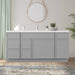 66" Plywood Bathroom Vanity Cabinet without Top - 6 Drawers & 2 Doors - HomeBeyond