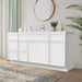 66" Plywood Bathroom Vanity Cabinet without Top - 6 Drawers & 2 Doors - HomeBeyond