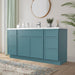 66" Plywood Bathroom Vanity Cabinet without Top - 6 Drawers & 2 Doors - HomeBeyond