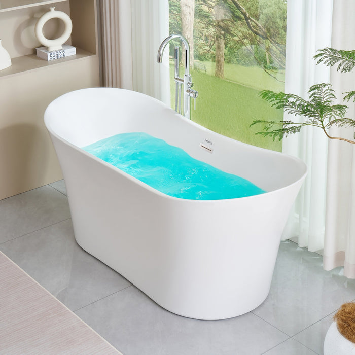 67" x 29" Freestanding Acrylic Bathtub - HomeBeyond
