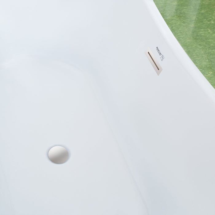 67" x 29" Freestanding Acrylic Bathtub - HomeBeyond
