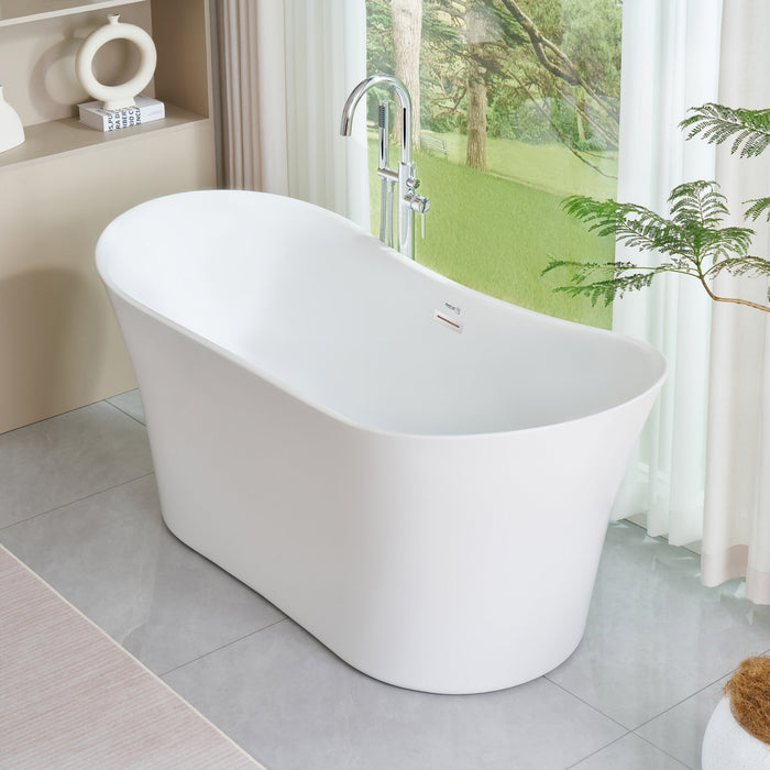 67" x 29" Freestanding Acrylic Bathtub - HomeBeyond