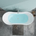 67" x 29" Modern Freestanding Acrylic Soaking Bathtub Glossy White Slim Soaker Tub Slotted Overflow VA6805 - HomeBeyond