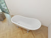 67" x 30" Freestanding Acrylic Bathtub Modern Stand Alone Soaking Tub - HomeBeyond
