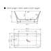 67" x 30" Freestanding Acrylic Bathtub, Modern Stand Alone Soaking Tub with Chrome Finish Slotted Overflow and Pop-up Drain - HomeBeyond